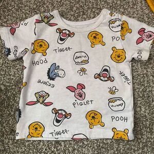 Disney Baby Winnie the Pooh & Friends T-Shirt 6-9M Unisex Toddler White